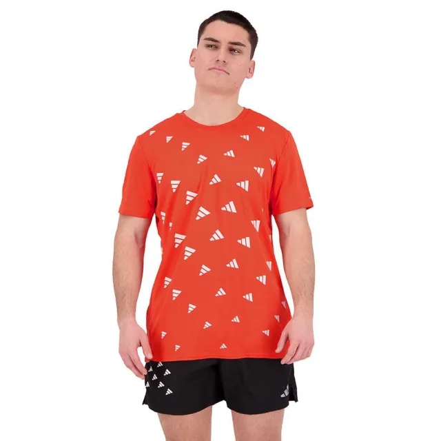 Adidas Brand Love Short Sleeve T-shirt  - Red