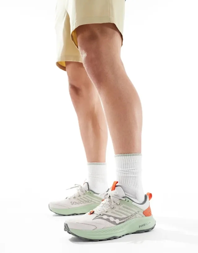 Saucony Ride TR2 Trail Running Shoe Men - White, Mint
