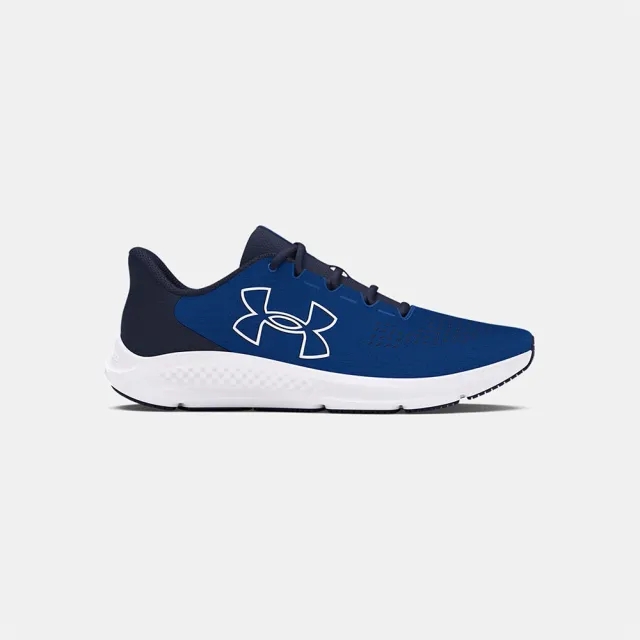 Under Armour  Charged Pursuit 3 Big Logo Men's Running Shoes Tech Blue / Midnight Navy / White 11