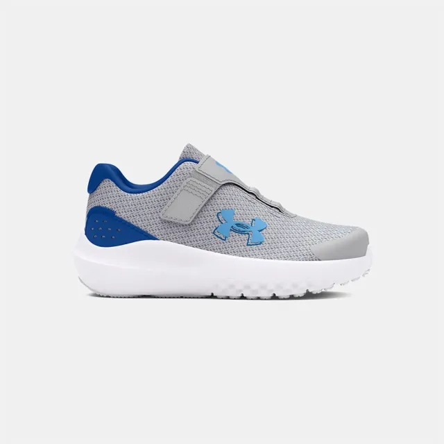 Boys' Infant  Under Armour  Surge 4 AC Running Shoes Mod Gray / Tech Blue / Horizon Blue 7.5