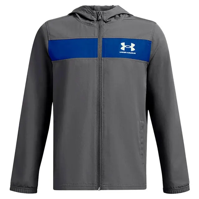 Boys'  Under Armour  Sportstyle Windbreaker Castlerock / Tech Blue / White YSM (50 - 54 in)