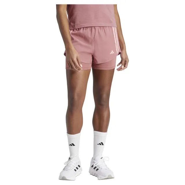 Adidas Own The Run 3 Stripes 2in1 Shorts  - Pink