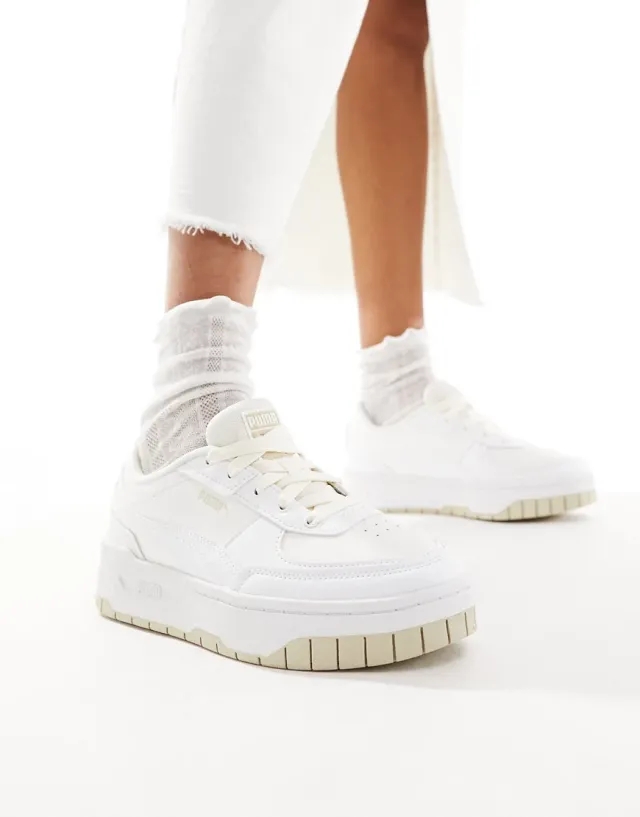 PUMA cali dream trainers in white & beige