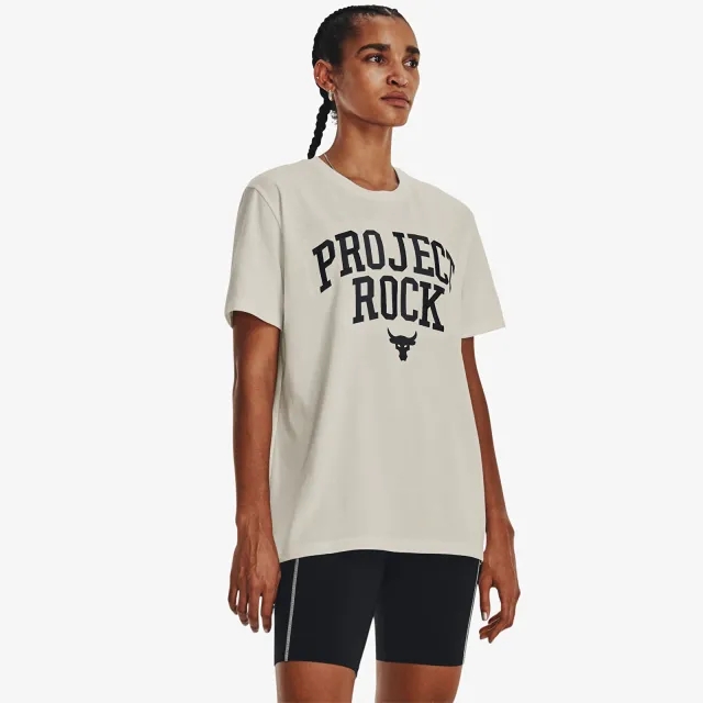 T-Shirt Under Armour Project Rock Heavyweight Campus T-Shirt White M
