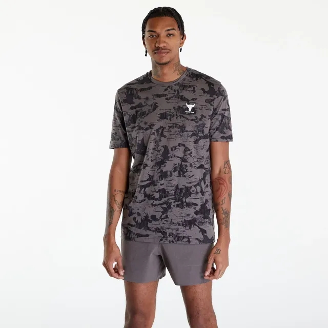 Under Armour Men's Project Rock Payoff Printed Graphic Short Sleeve Fresh Clay / Silt M
