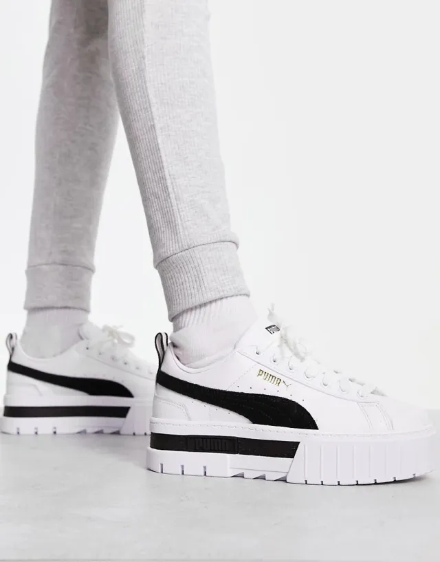Puma Womens Mayze Trainers - White Leather