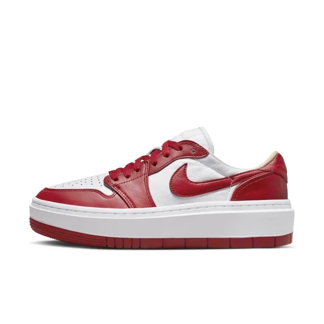 Nike Jordan Air Jordan 1 Elelvate Low Trainers In White And Fire Red