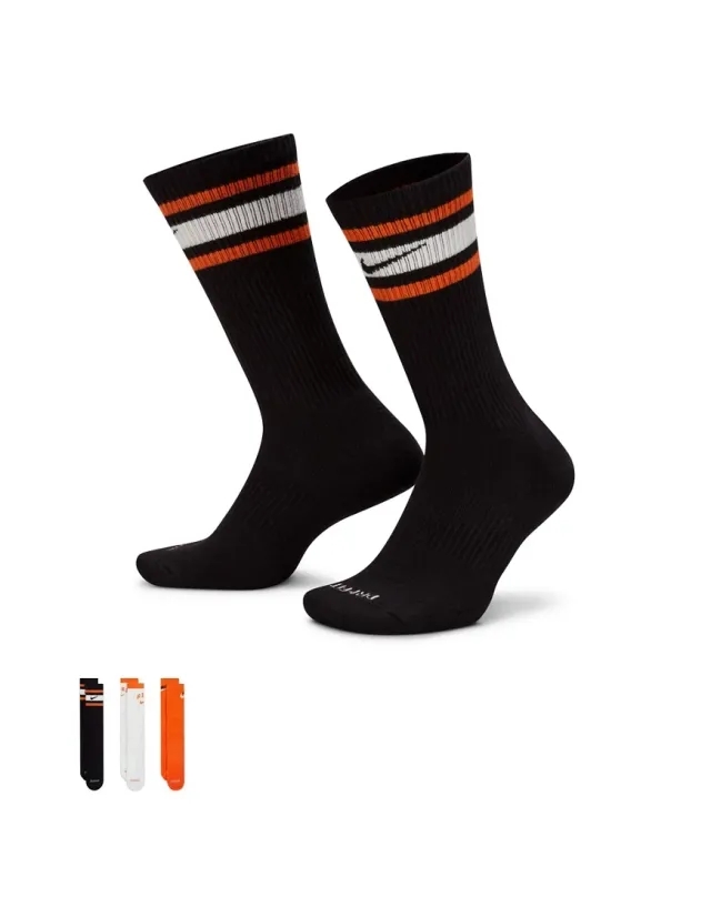 Nike 3 Pack Everyday Plus Sock - Multi - Size 2.5-5 - Multi