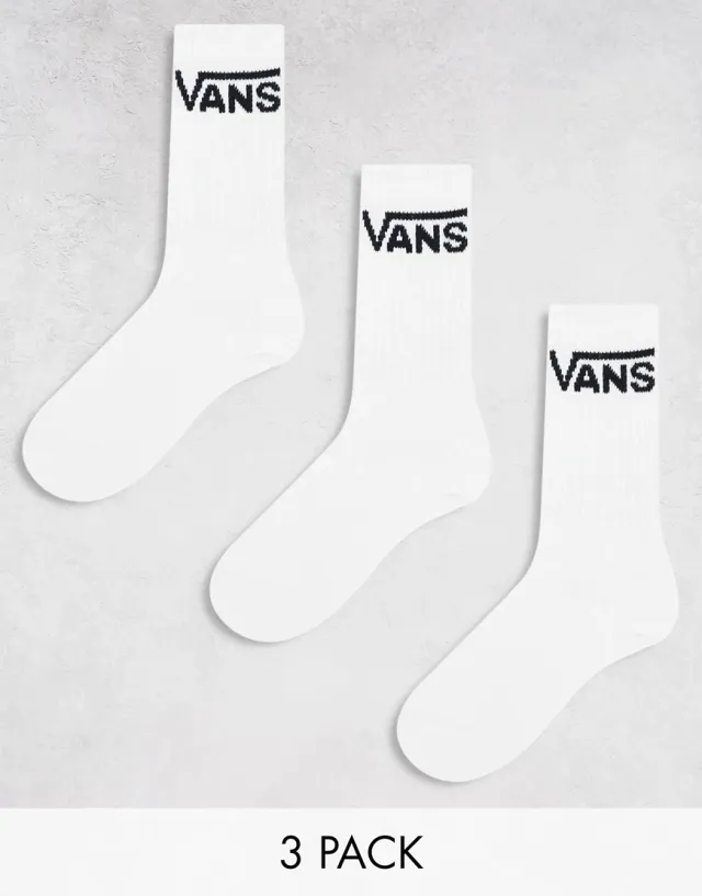 Vans - Classic Crew Socks (3 Pairs), Woman, White