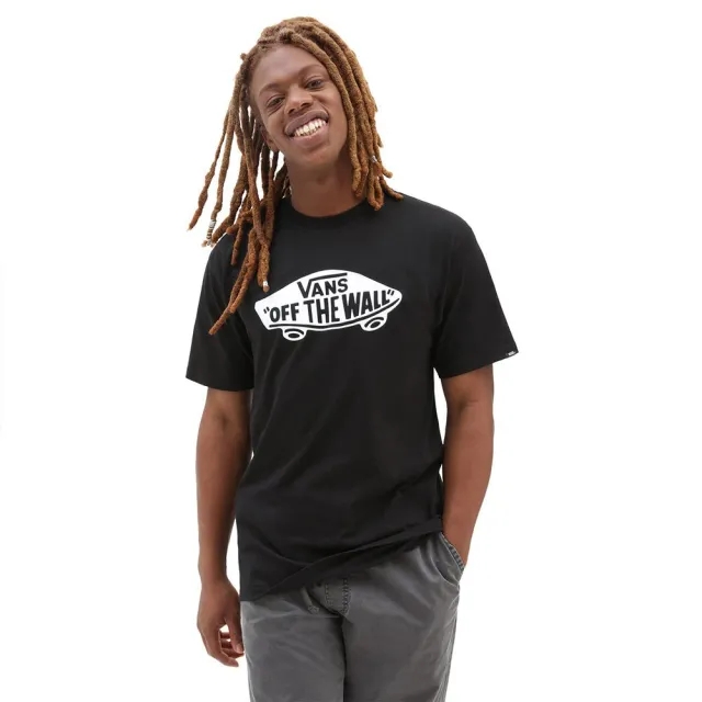 Vans  STYLE 76 SS TEE  men's T shirt in Black