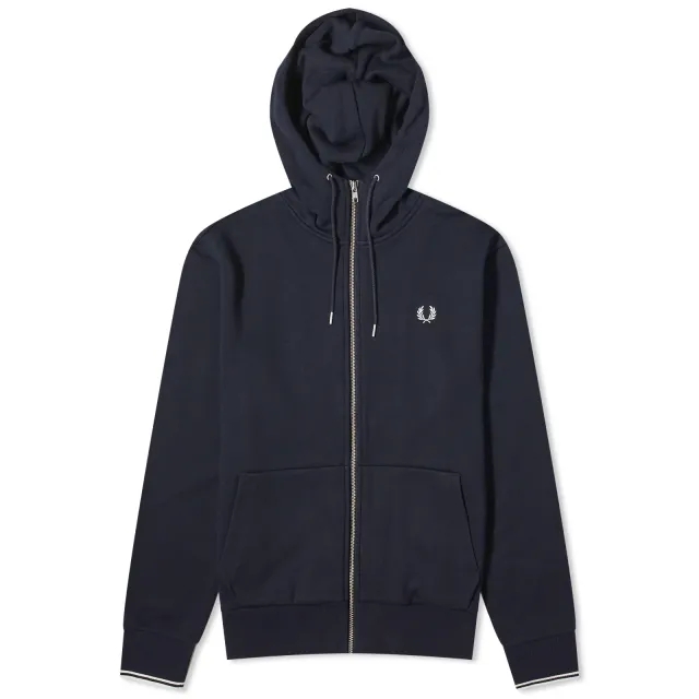 Fred Perry HOODED ZIP THROUGH SWEATSHIRT