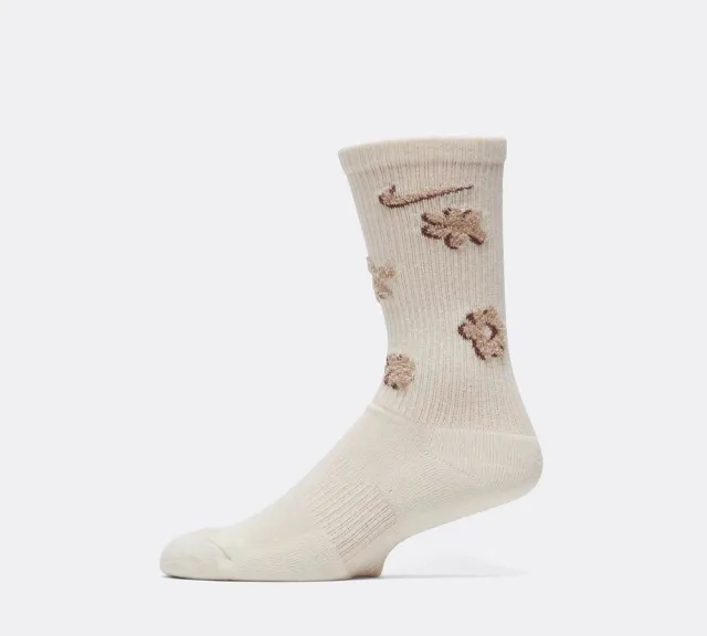 Nike Womens Flower Power 2 Pack Cushioned Crew Sock - Multi - Size 5-8 - Multi
