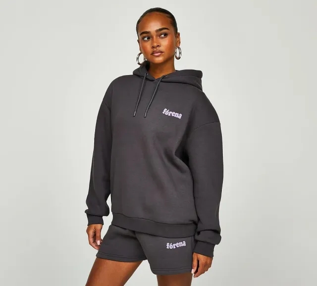 Forena Womens Good Energy Overhead Hoodie - Grey - Size M - Grey