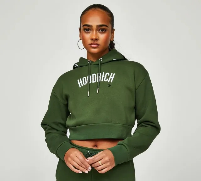 Hoodrich Womens OG Calor Overhead Hoodie - Green - Size XL - Green