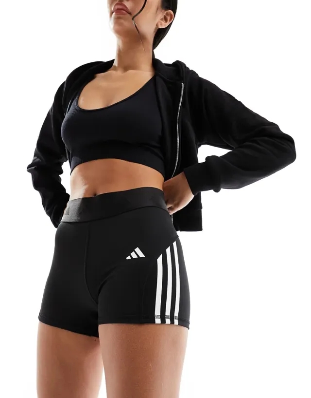 adidas Womens Hyperglam 3 Inch Short - Black - Size XL - Black