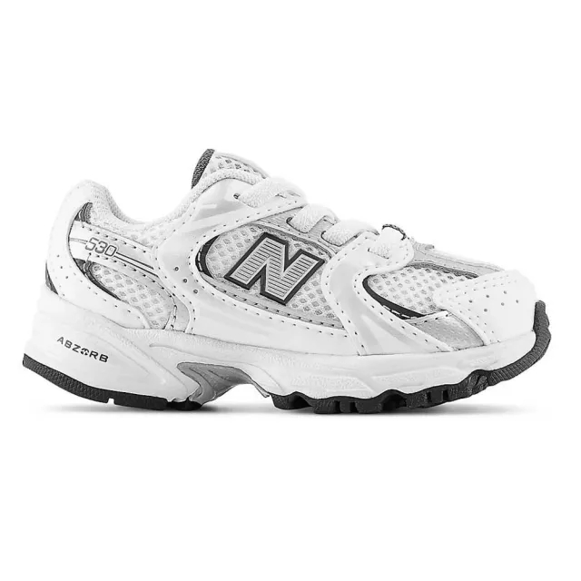 New Balance Infants' 530 Bungee in White/Blue/Grey Synthetic