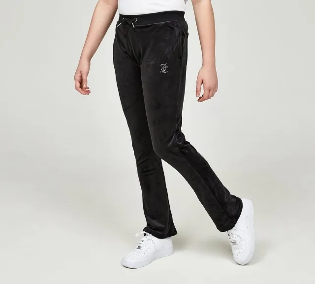 Juicy Couture Girls Diamante Bootcut Jogger - Black - Size XL/G - Black