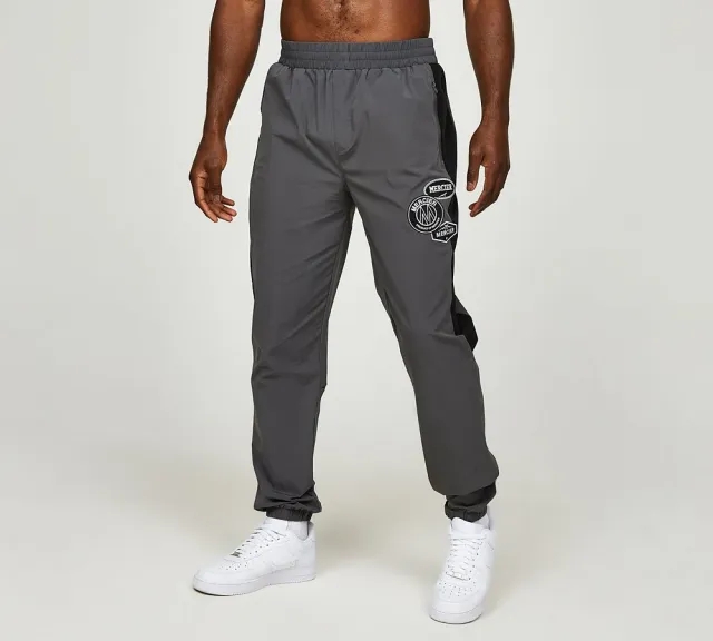 Mercier Contrast Badge Sport Woven Pant - Grey - Size L - Grey