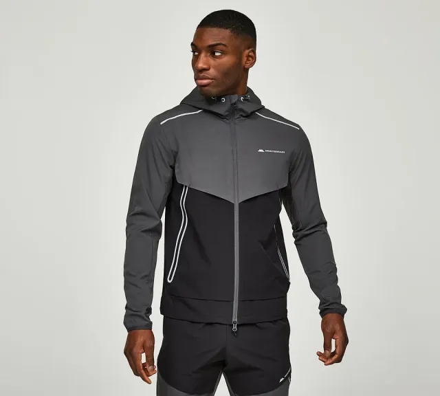 Monterrain Refraction Woven Running Jacket - Grey - Size XS - Grey