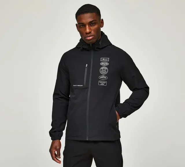 Mercier Cadrock Woven Hoodie - Black - Size XL - Black