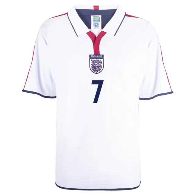 Score Draw England 2004 No 7 Beckham Retro Football Shirt