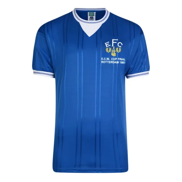 Score Draw Everton 1985 ECWC Final Retro Football Shirt