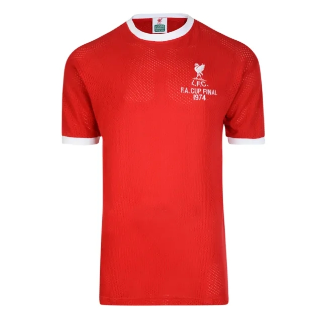 Score Draw Liverpool FC 1974 FA Cup Final Airtex Retro Shirt