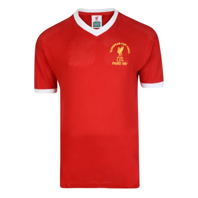 Score Draw Liverpool FC 1981 European Cup Final Retro Shirt