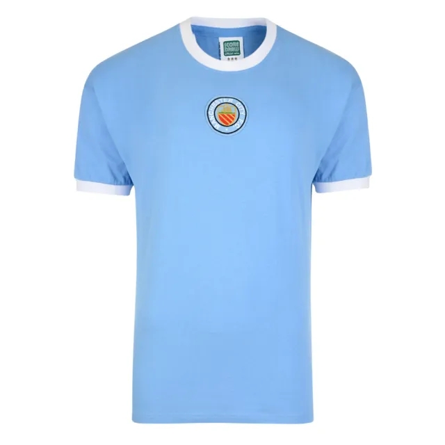 Score Draw Manchester City 1970 No8 Retro Football Shirt