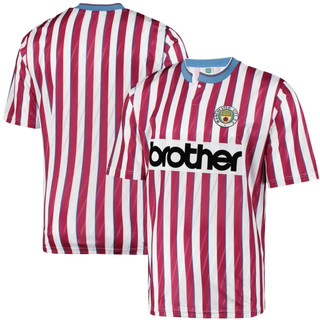 Score Draw Manchester City Mens SS Away Shirt 1988/89