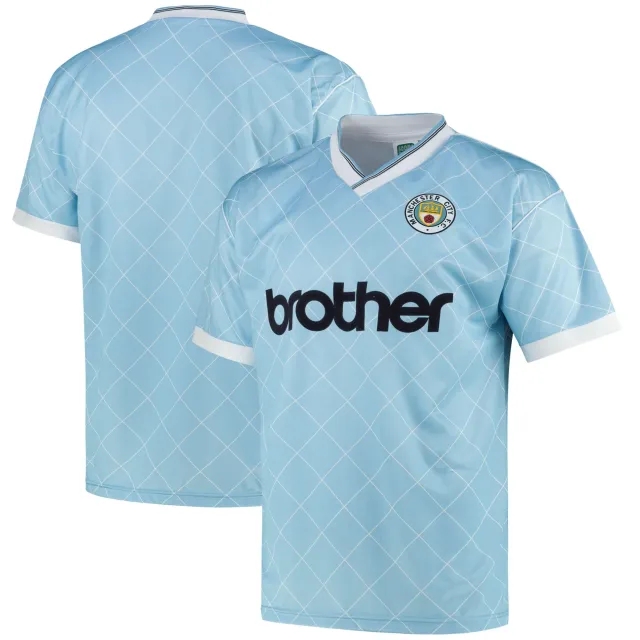 Score Draw Manchester City Mens SS Home Shirt 1988/89