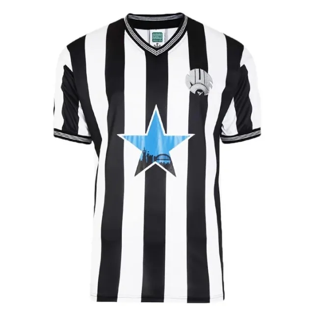 Score Draw Newcastle United Mens SS Home Shirt 1984/85