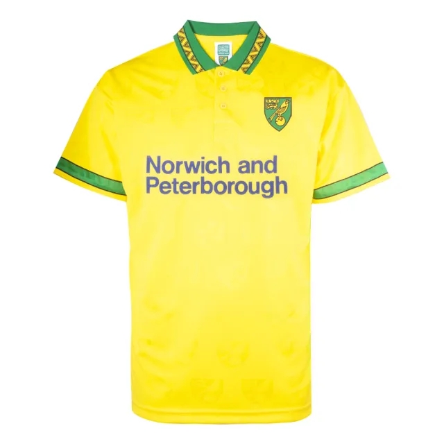 Score Draw Norwich City Mens SS Home Shirt 1994/95