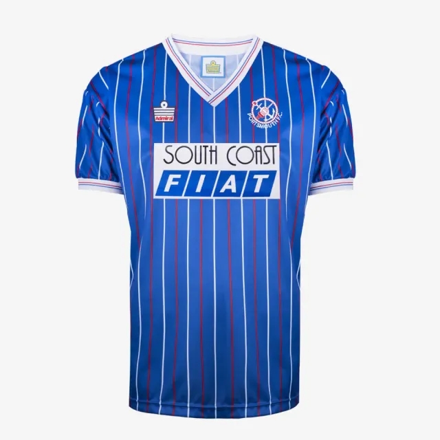 Score Draw Portsmouth 1988 Admiral Retro Football Shirt