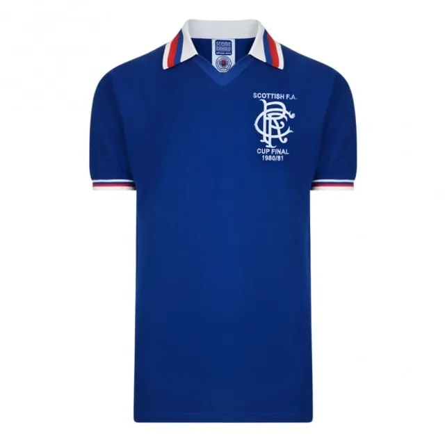 Score Draw Rangers 1981 Scottish Cup Final Shirt