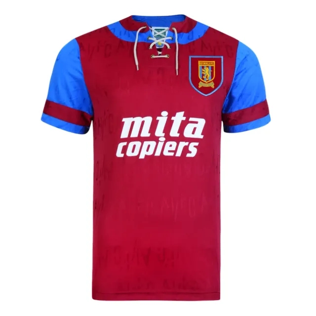Score Draw Aston Villa Mens SS Home Shirt 1992/93