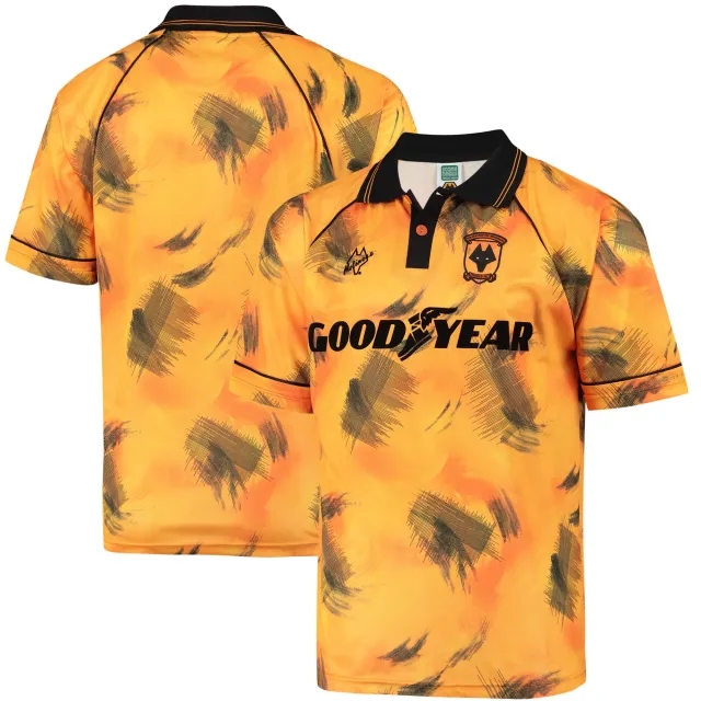 Score Draw Wolverhampton Wanderers Mens SS Home Shirt 1993/94