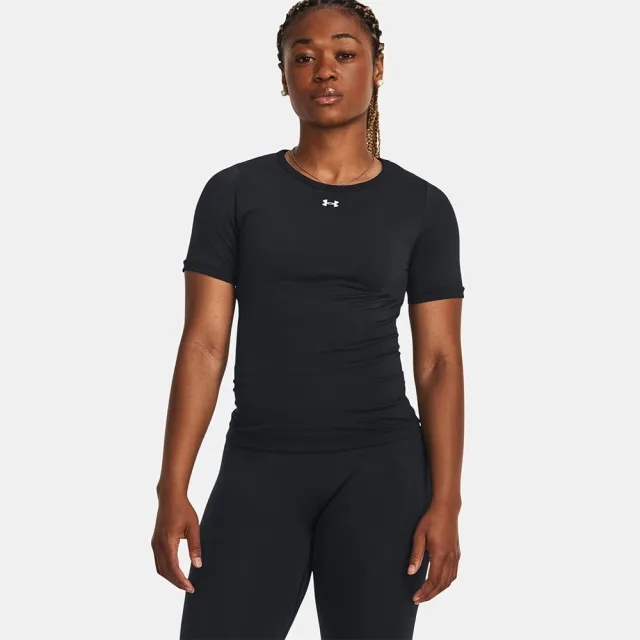 Under Armour Womens Train Seamless Short Sleeve T-Shirt - Black - Size XL - Black