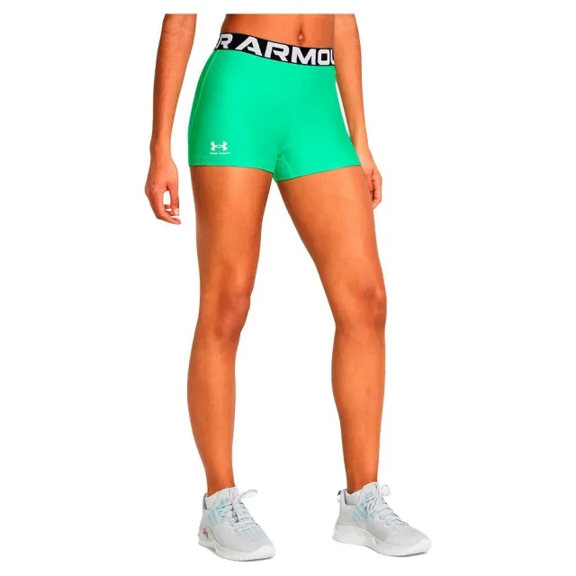 Under Armour Womens HeatGear Shorty Short - Green - Size L - Green