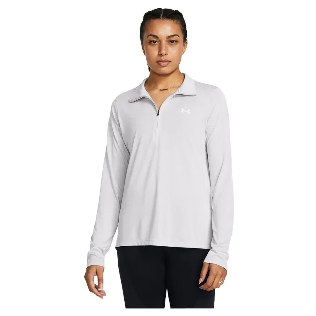 Under Armour Womens Tech Twist Half Zip T-Shirt - Grey - Size XL - Grey