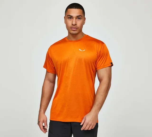 Salewa Puez Dry Melange T-Shirt - Orange - Size XL - Orange