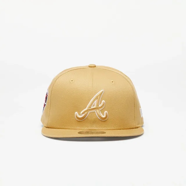 new era Atlanta Braves Side Patch Script 9FIFTY Cap - Bronze / White
