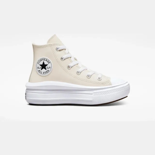 Converse Chuck Taylor All Star Move Platform Coated Leather - Black, White