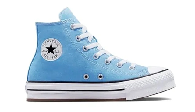 Converse Junior Chuck Taylor All Star Lift EVA Hi Trainer - Blue - Size 4 - Blue