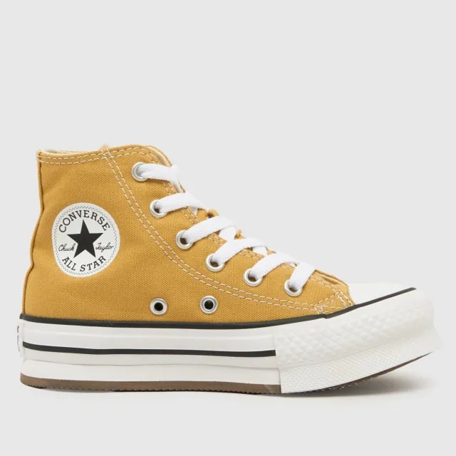 Converse Infant Chuck Taylor All Star Hi Lift Trainer - Gold - Size 12 - Gold