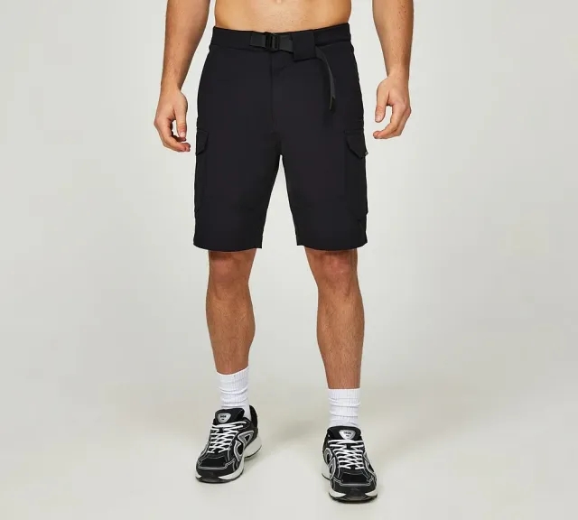Alessandro Zavetti Nardo Woven Cargo Short - Jet Black