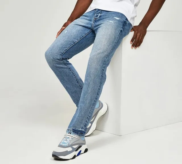 Alessandro Zavetti Comitini Loose Fit Denim Jean - Stone Wash Blue
