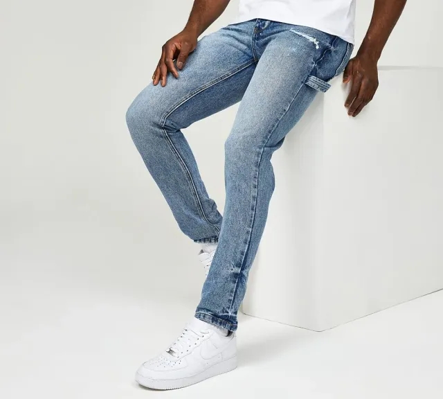 Alessandro Zavetti Vandalo Loose Fit Denim Jean - Stone Wash Blue