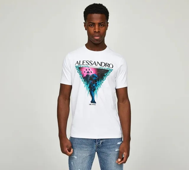 Alessandro Zavetti Stalk T-Shirt - White - Size XL - White