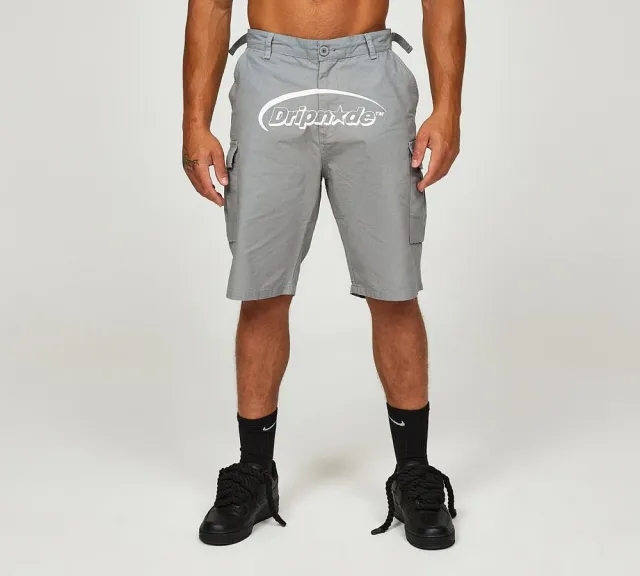 Dripmade Ambush Cargo Short - Grey / White
